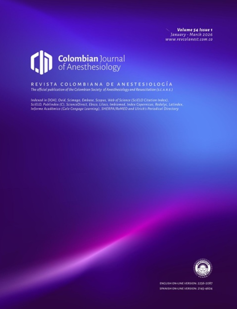 Revista colombiana de anestesiología