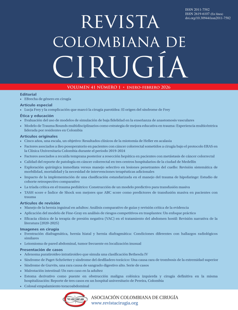 Revista colombiana de cirugía